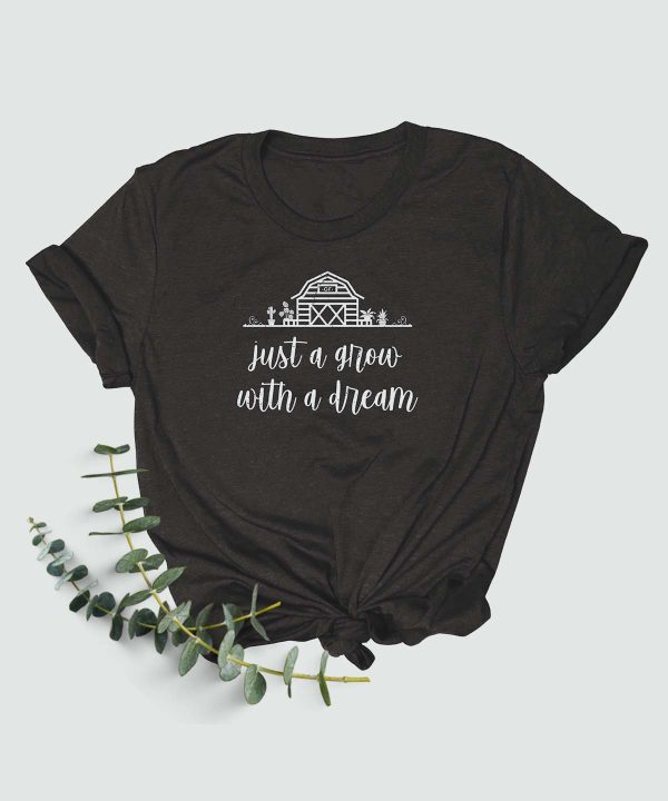Green Farm Boutique | product heather gray lg just a grow tee