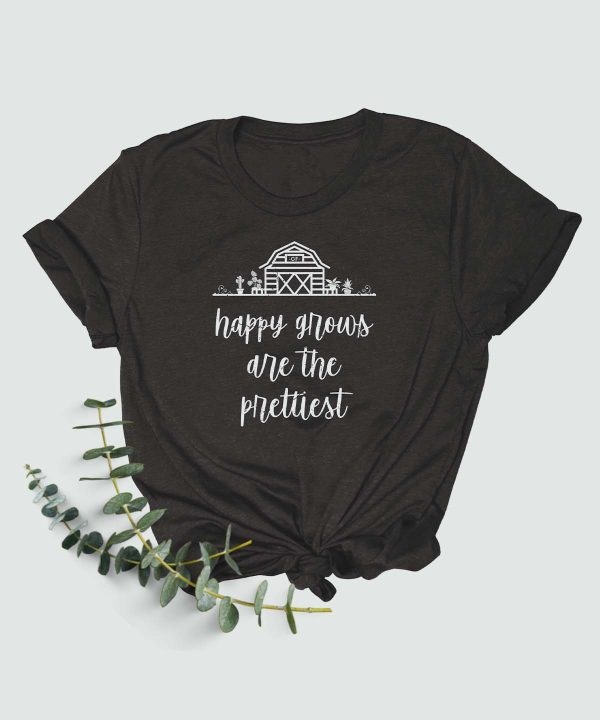 Green Farm Boutique | product heather gray xlg happy grows tee
