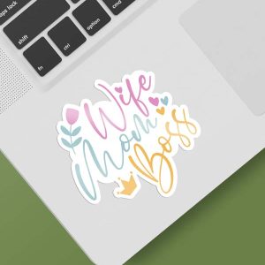 Green Farm Boutique | product stickers wife mom boss 03
