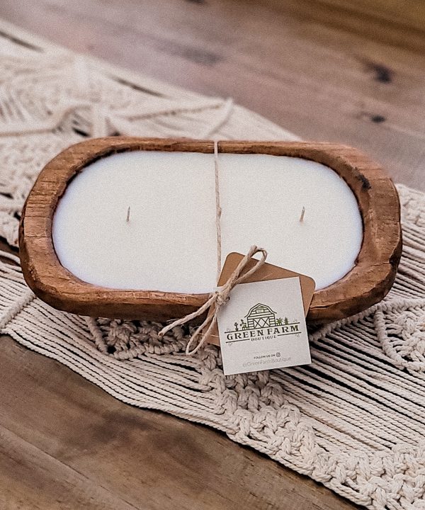 Green Farm Boutique | product 3 wick dough bowl candle 01 vlj